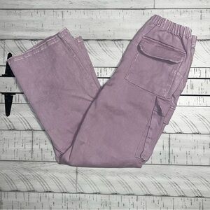 Kids Lavender Cargo Jeans